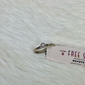 NWT Peyote Bird Designs Free Spirit Sterling Silver Pearl Ring Size 6.5